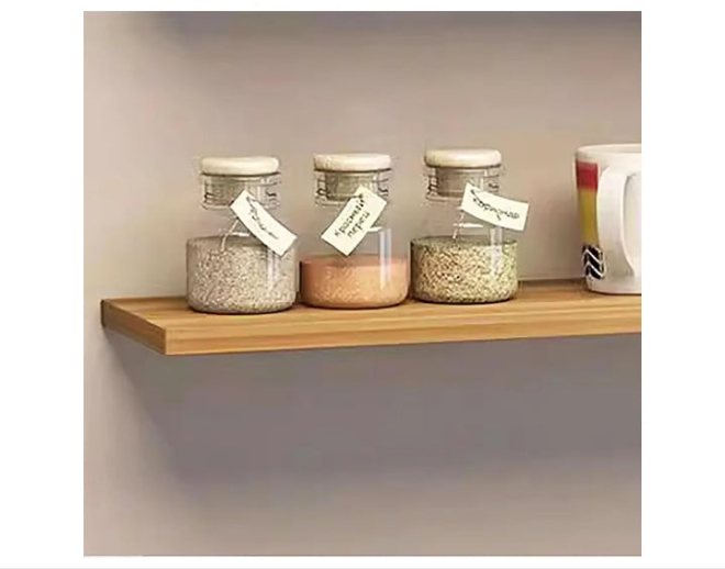 Wooden Floating Shelves for Wall - Modern Wall Mounted Shelves for Living Room, Study Room, Office - Wood Display Shelf Decor - Floating Shelfs