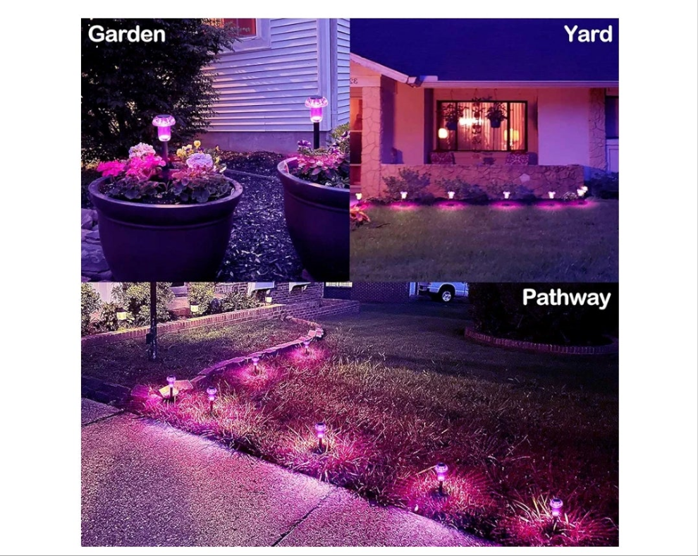 Solar Pathway Lights Outdoor Solar Mushroom Lights Outdoor 8 Pack Outside LED Lighting Stake Waterproof for Path, Lawn, Garden,Driveway, Landscape,Backyard,Courtyard