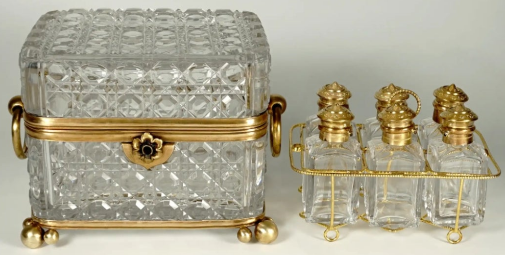 Cut Crystal Perfume Box, Casket