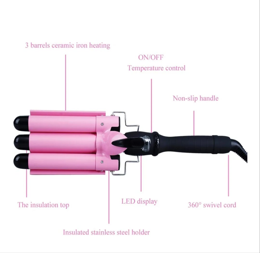 Hair curler pink