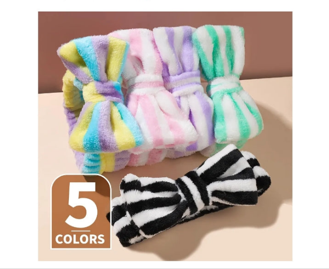 Makeup and Spa Headbands, Bow Headbands for Women's Skincare and Face Washing