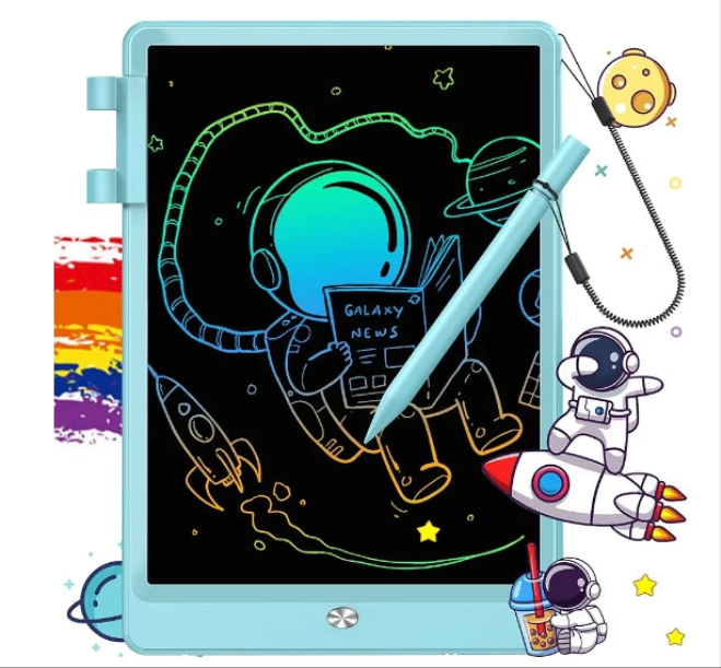 LED Writing Tablet, Doodle Board Toys Gifts for 3-8 Year Old Girls Boys, 10 Inch Colorful Electronic Board Drawing Pad for Kids, Gifts for Toddler Educational Learning Travel Birthday, Blue