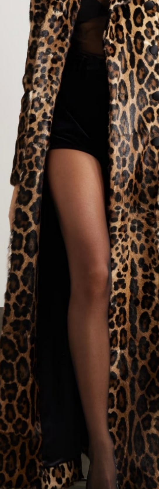 Dolce & Gabbana
Belted Double-breasted Leopard-print Goat Hair Coat - Animal print