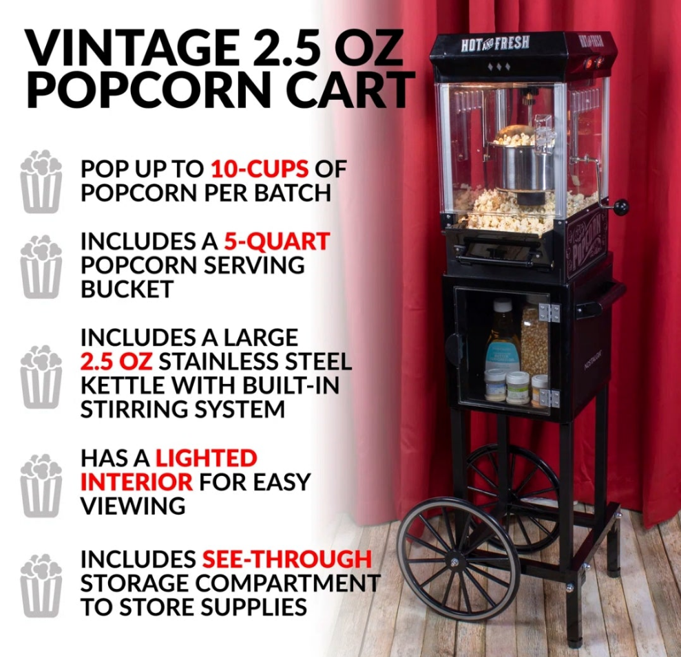 Popcorn Maker Machine in 2 colors to choose from yay fun