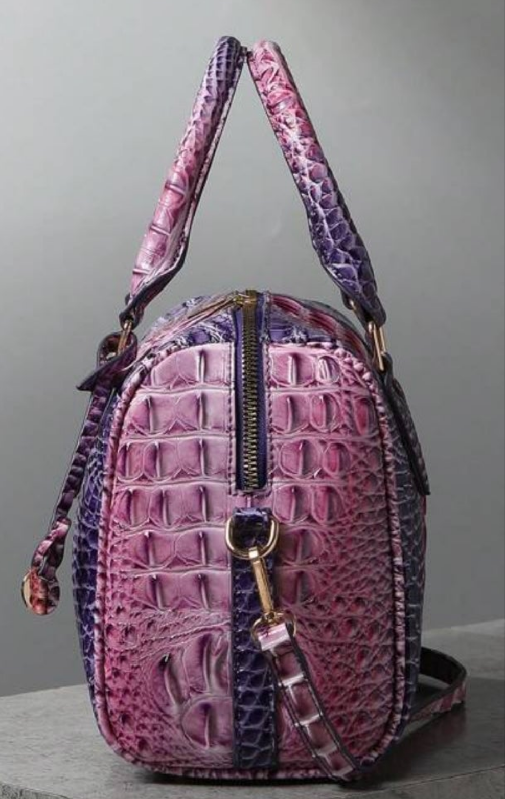 COCOMONEY HANDBAG crocodile pattern