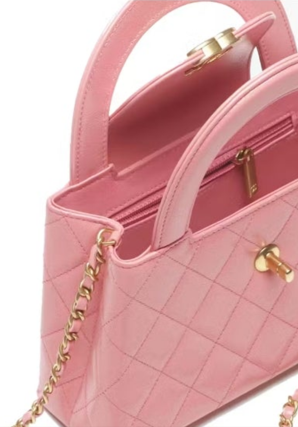 Chanel Kelly Mini Shopping Bag
Mini 23K Shiny Aged Calfskin Coral Pink