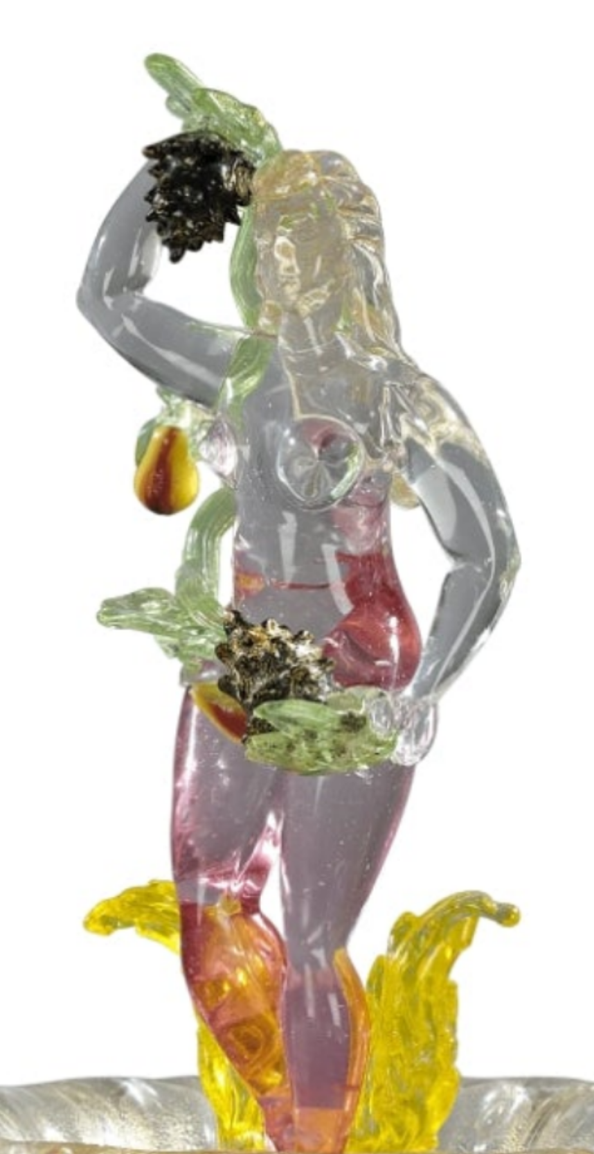 24-Carat Gold Leaf Murano Venetian Glass Water Fountain Incredible