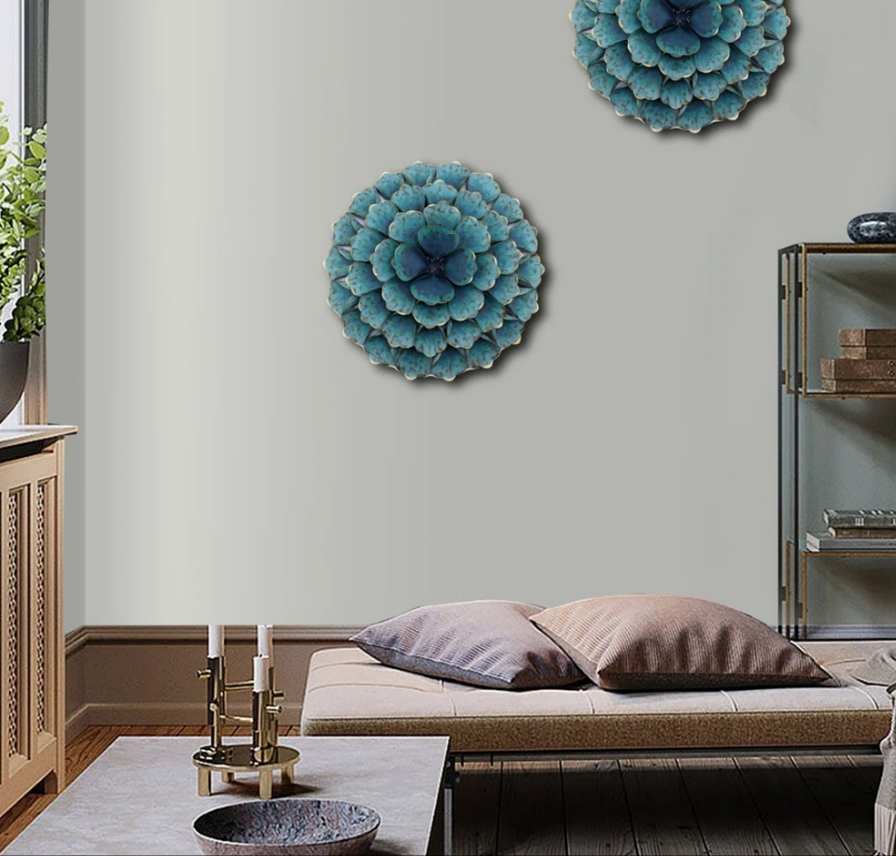 Handmade Traditional Plants & Flowers Wall Decor on Metal