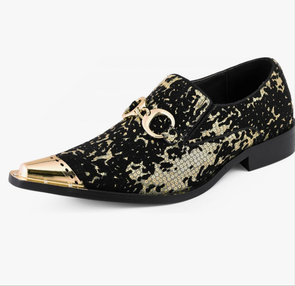 Men's Paisley Metallic Erin Driving Smoking Slip On Loafer Dress Shoe