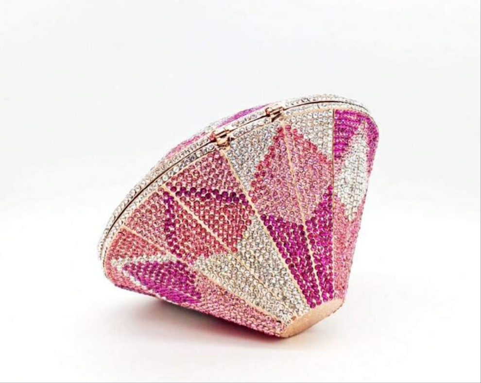 Glitter Bling,Shiny Glamorous,Elegant Unique Diamond Shaped Clutches,Multicolor Crystal Evening Bags,Clutches Purse,Luxury Novelty Designer Rhinestone HandbagS For Party & Prom Events,Dinner Bag For Party Girl,Woman,Wedding,Prom,Dinner/Banquet,Best Gifts