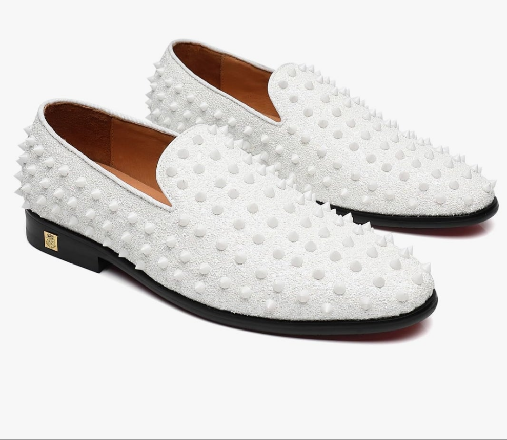 Men's Studded Loafers Spikes Rivets Luxury Dress Wedding Party Prom Shoes
