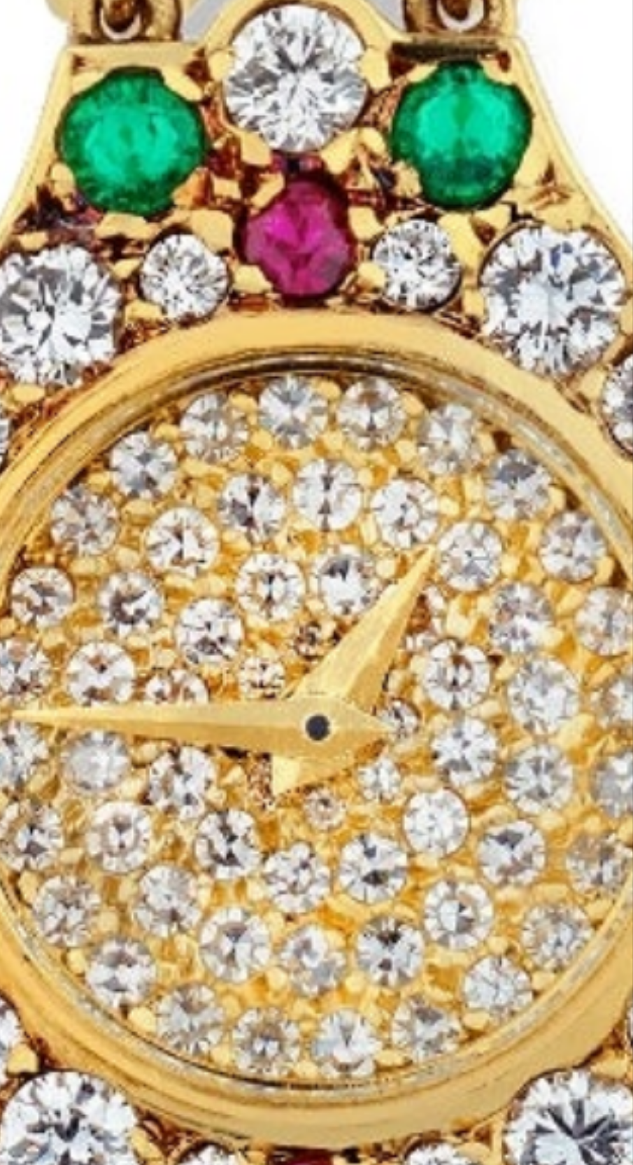 Chopard Diamond, Emerald, Ruby and Sapphire Watch 20 sapphires totaling 1.50 carats, 20 emeralds totaling 2.00 carats and 20 rubies totaling 1.50 carats