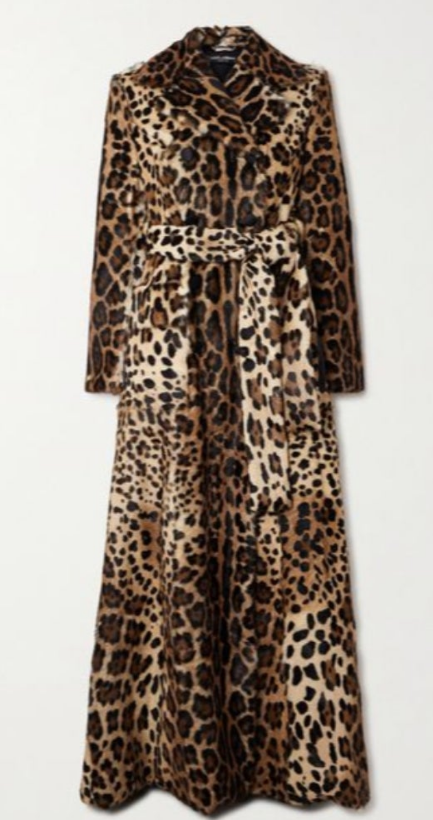 Dolce & Gabbana
Belted Double-breasted Leopard-print Goat Hair Coat - Animal print
