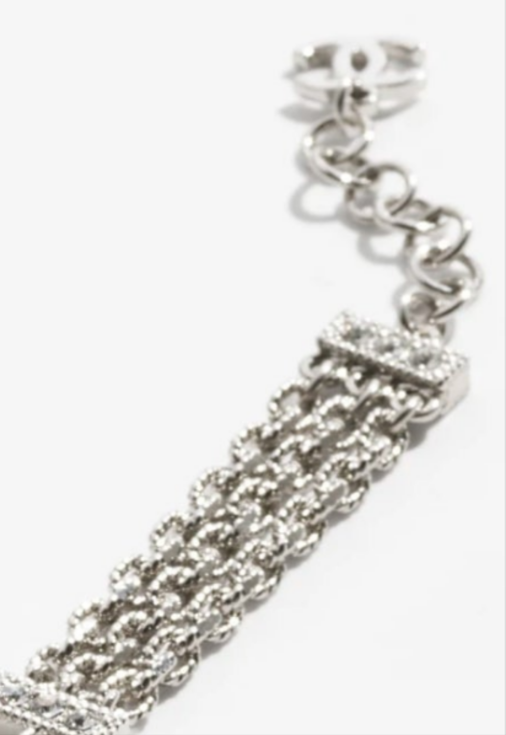 Chanel CC Bracelet Metal, Resin & Strass
Silver, Black & Crystal