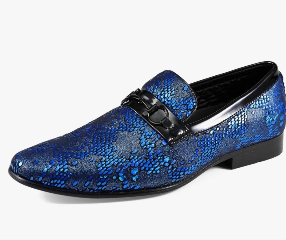 Men's Paisley Metallic Erin Driving Smoking Slip On Loafer Dress Shoe sexy
