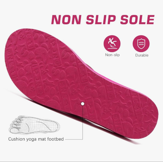 Women's Flip Flops with Rhinestone, Arch Support Yoga Mat Comfort Walking Summer Beach Thong Sandals with Plantar Fasciitis Rubber Soles US Size 5-11