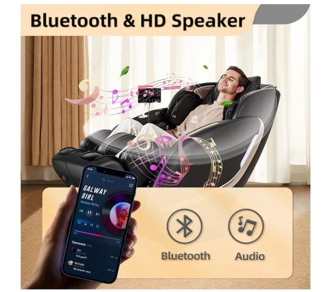 Massage Chair, 4D Full Body Zero Gravity Massage Chairs with APP, SL Track Shiatsu Stretch Massage Recliner Chair with Electric Footrest, Heat, Foot Rollers, Body Scan(Black)