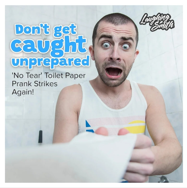 No Tear Prank Toilet Paper - Impossible to Rip Gag for Adults and Kids