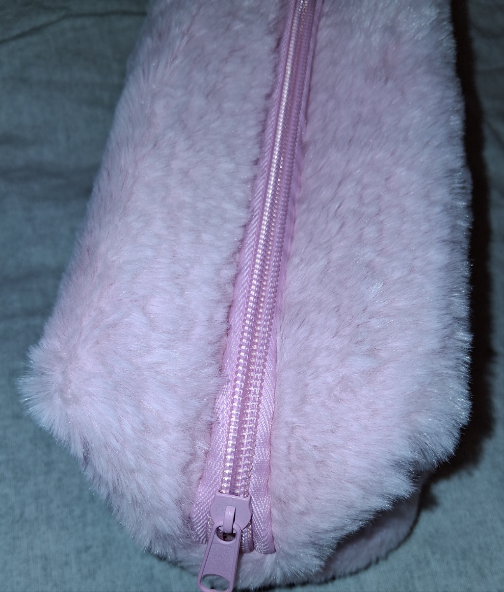 COCOMONEY COSMETIC BAG PINK IMITATION WOOL
