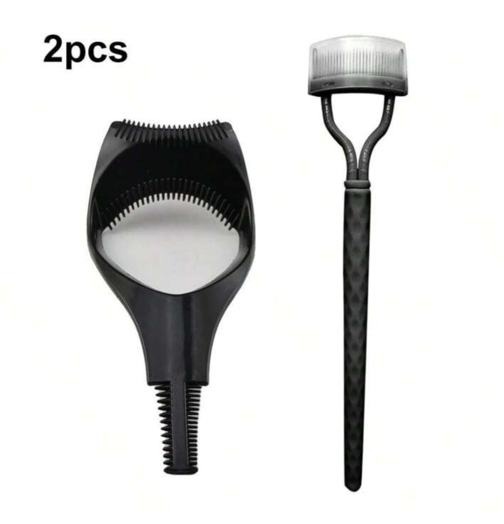 2pcs Eyelash Care Set - Eyelash Curler Guard & Stainless Steel Lash Comb, Create Natural Lash Look, Prevent Clumping Mascara