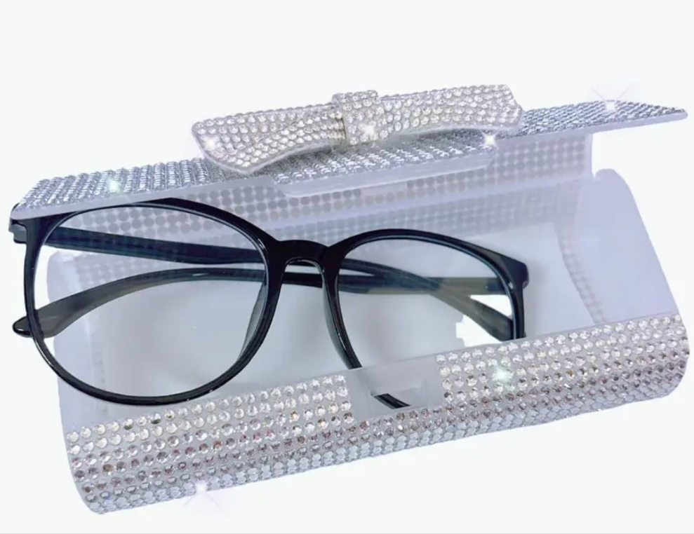 Glasses holder case bling