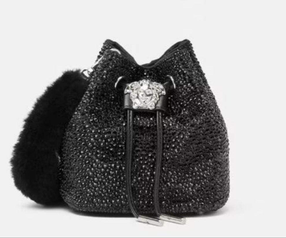 Versace Crystal La Medusa Mini Bucket Bag