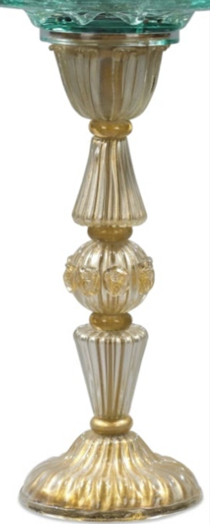 24-Carat Gold Leaf Murano Venetian Glass Water Fountain Incredible