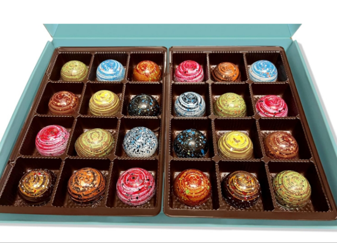 Symphony of Chocolate Bon Bon Truffles: A Melodic Medley of 24 Exquisite Pieces, Crafted in Belgium (1 lbs)
