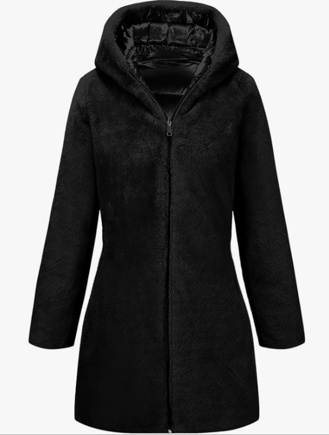Lightweight Puffer Jacket, Winter Coats for Women Warm Quilted Bubble Padded Hood Coat with Faux Fur Collar