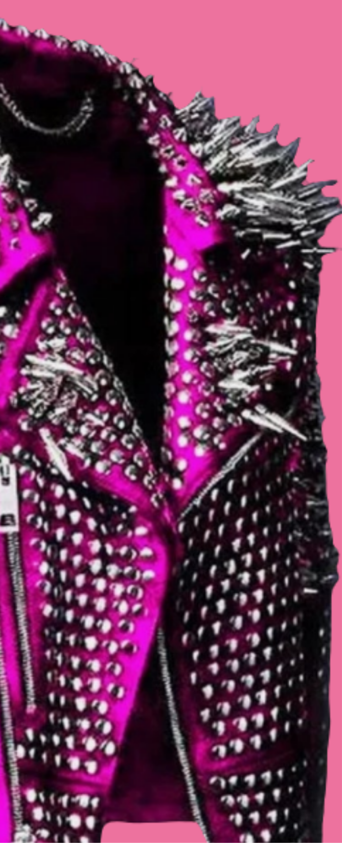 COCOMONEY Unisex Punk Rock jacket Spiked Studded Motorcycle Leather Jacket