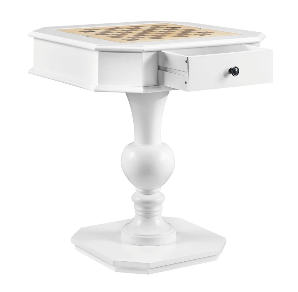 3 in 1 - Chess, Checkers, and Backgammon Game Table with Storage Solid Wood