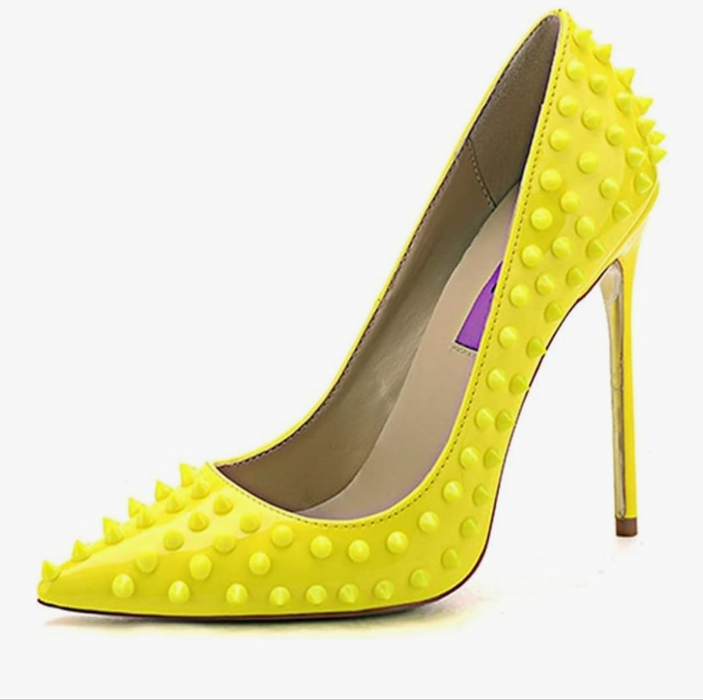 Sexy Heels Pumps Studded Rivett Party Prom Event Birthday Wedding Shoes