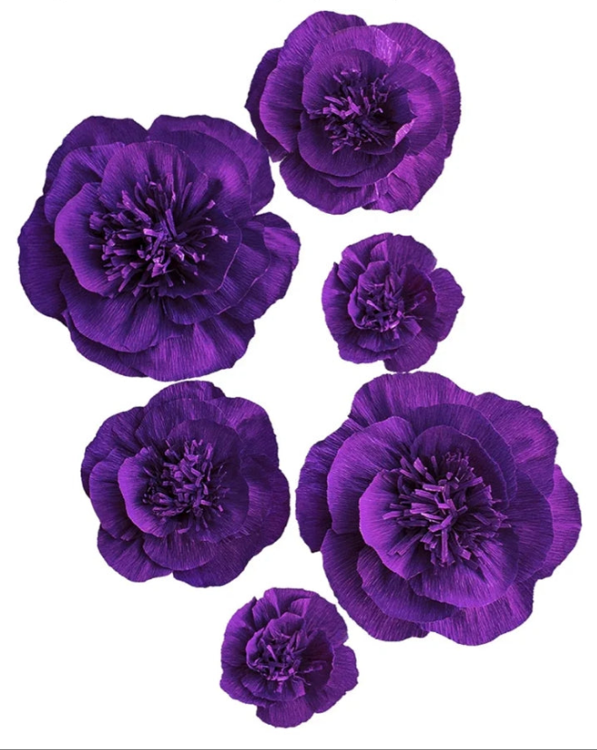 Home Decor 3D Flower for Wedding Backdrop Nursery Wall Flower Decor(Yellow Set 6)