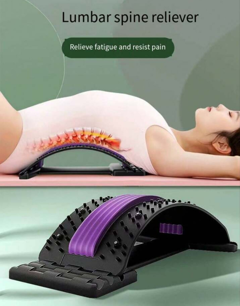 One Lumbar Spine Relaxation Stretcher Massager, Neck & Back Support Stretcher, Top Waist Stretching Tool For Exercise And Fitness material abs