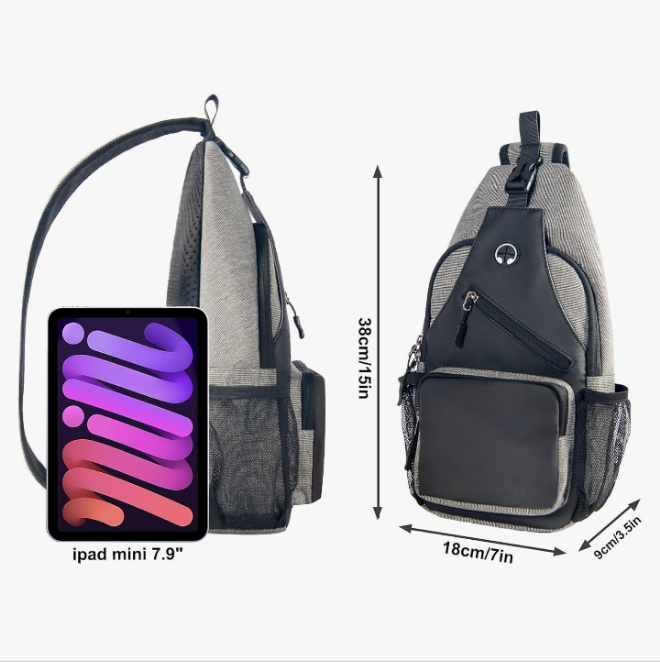 Multipurpose Cross body Shoulder Bag for Men and Women Chest Bag Travel Hiking Daypack