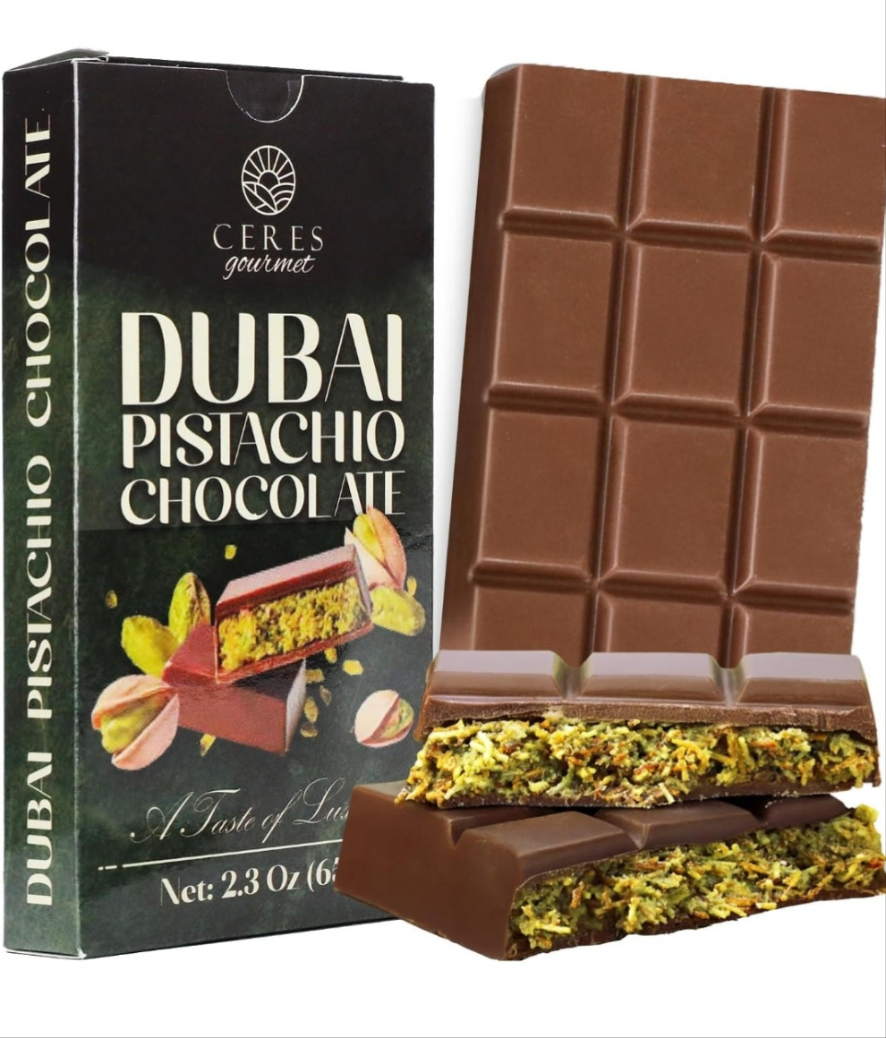 Dubai Chocolate Bar, Pistachio Chocolate Knafeh Bar – 2.3oz (65g), Perfect Snack & Treat