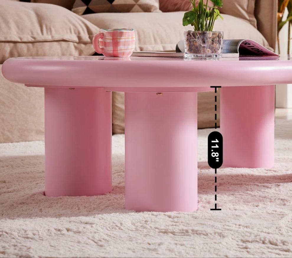 Pink Cloud Coffee Table with four legs for living room cute π
