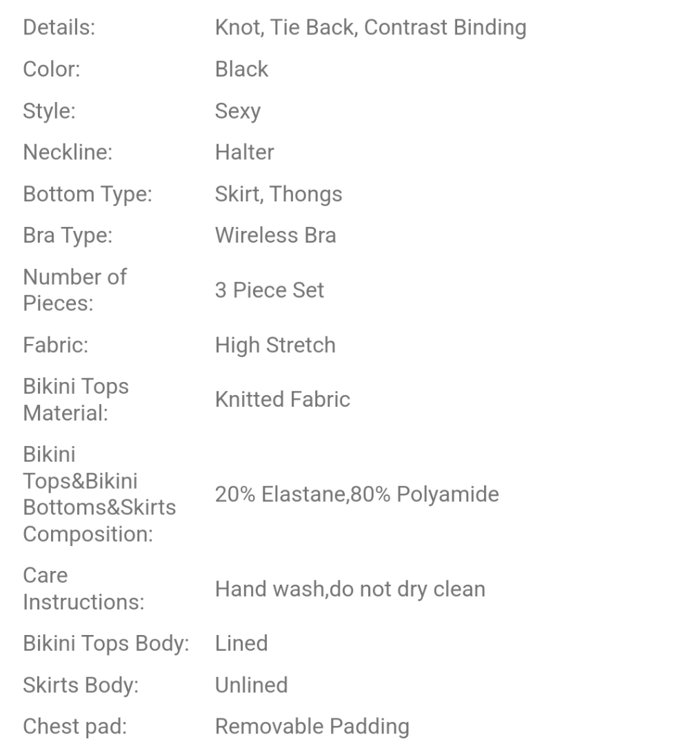 Plus Size Women Beach Vacation Brazilian Color-Block Triangle Bikini Top With High Cut Thong Bottom And Wrap Sarong 3-Piece Swimwear Set COCOMONEY