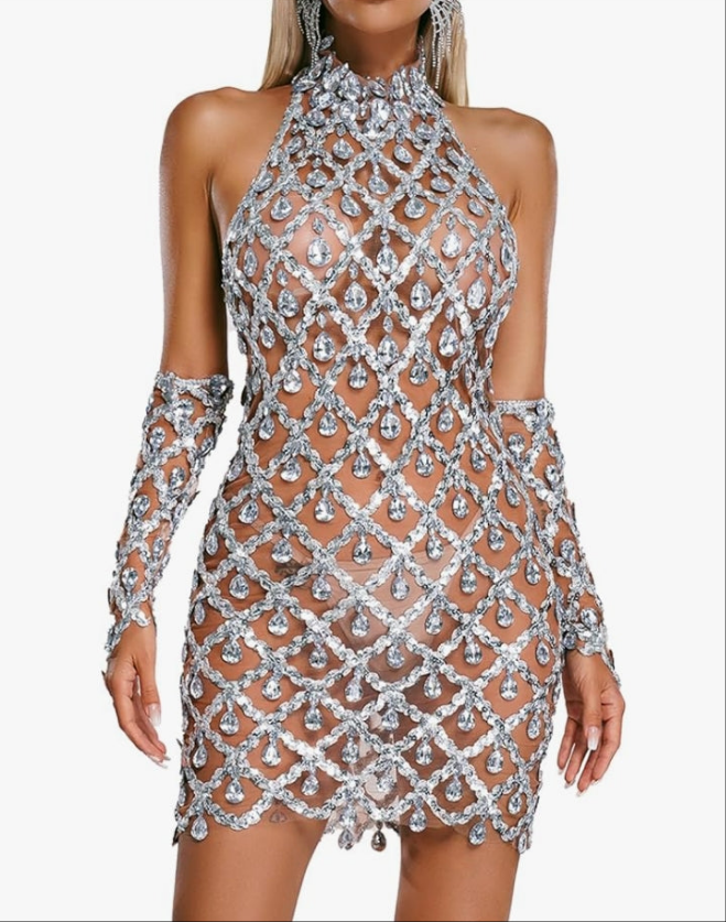 COCOMONEY EMBELLISHED DRESS ABSOLUTELY BEAUTIFUL