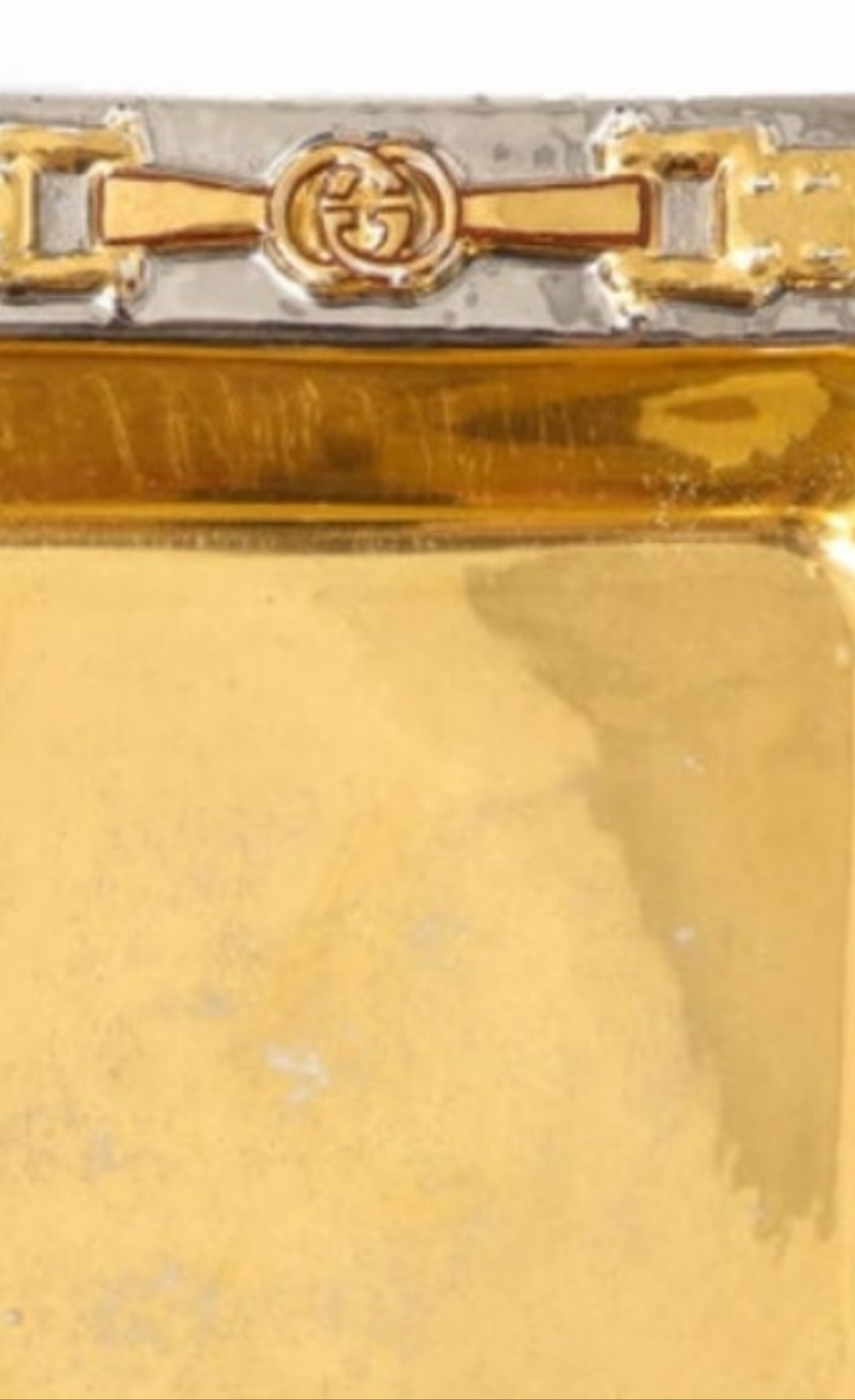 Gucci Horsebit Double Ashtray, Brass, Gold Leaf, Nickel, Leather, Signed