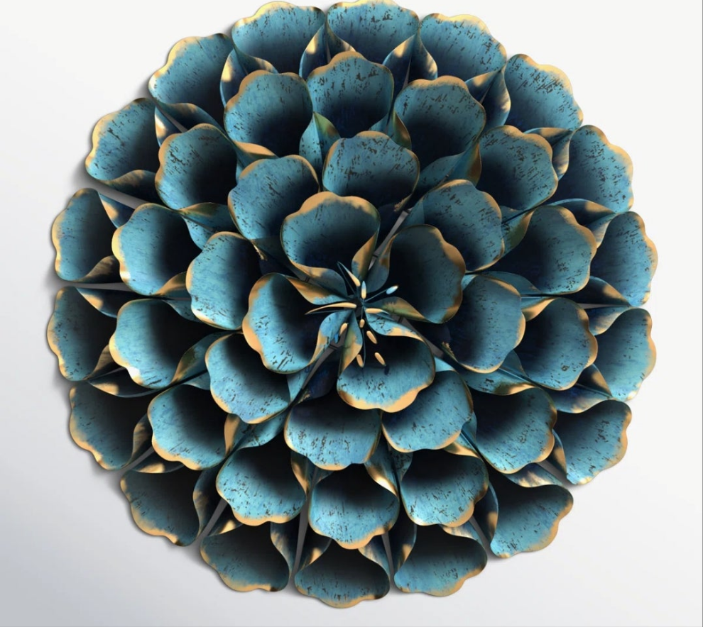 Handmade Traditional Plants & Flowers Wall Decor on Metal