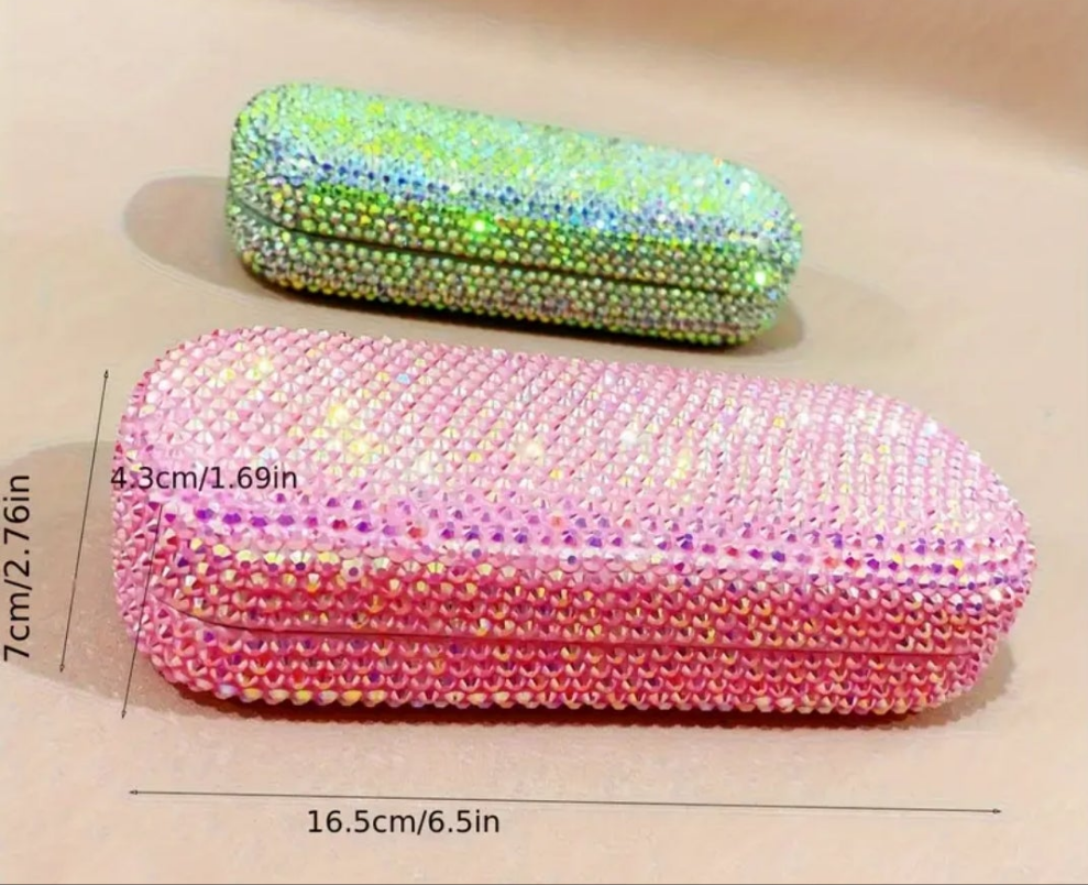 Glasses holder case bling