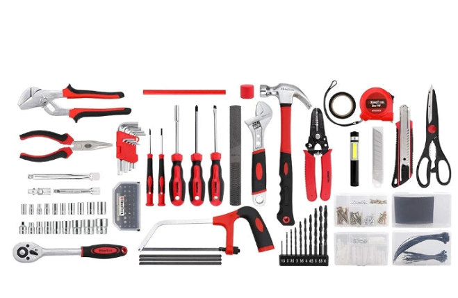 KingTool 325 Piece Home Repair Tool Kit, General Home/Auto Repair Tool Set, Toolbox Storage Case with Drawer, General Household Tool Kit - Perfect for Homeowner, Diyer, Handyman