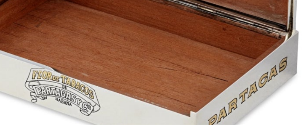 Bulgari Sterling Silver and Gold Partagás Cigar Box