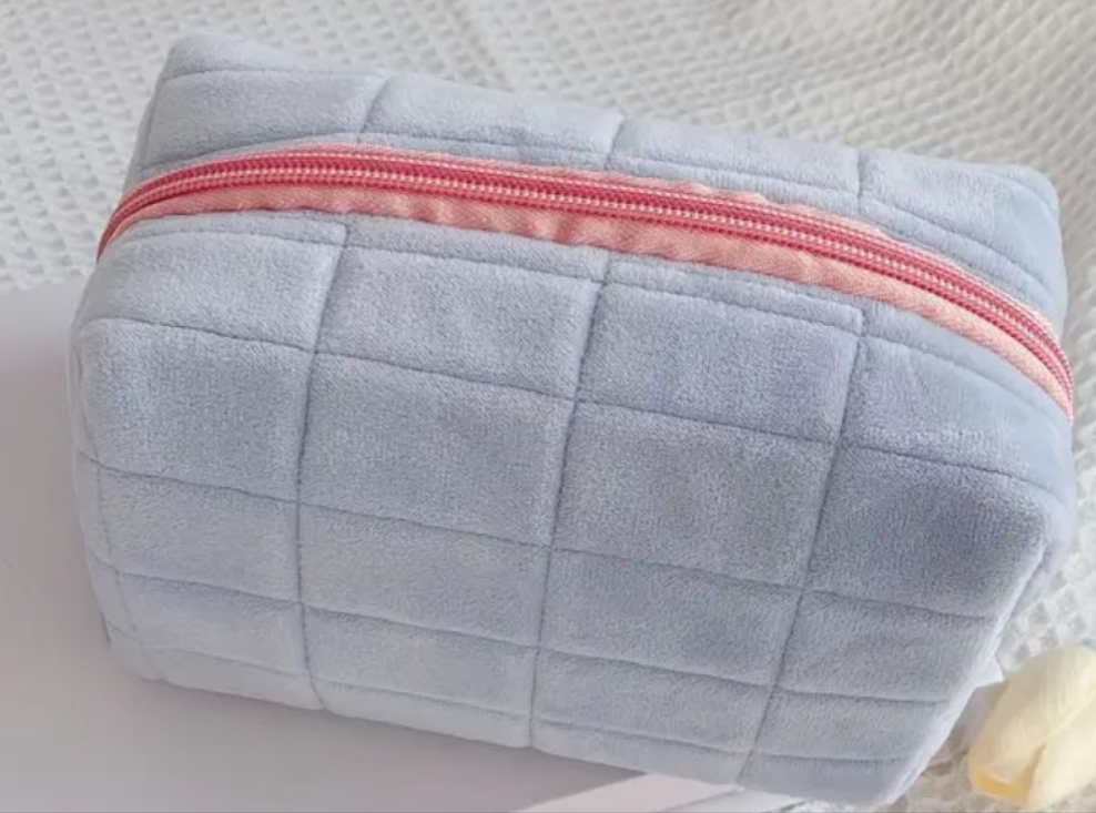 COCOMONEY COSMETIC BAG canvas blue and pink