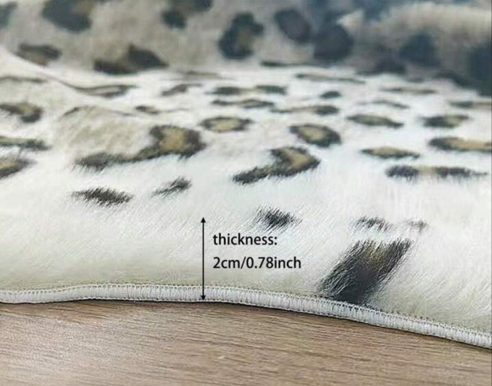 1pc Modern Home Decor Cartoon Imitation Animal Leopard Print Texture Pattern Area Rug, Soft Carpet For Bedroom Bathroom Tapestry