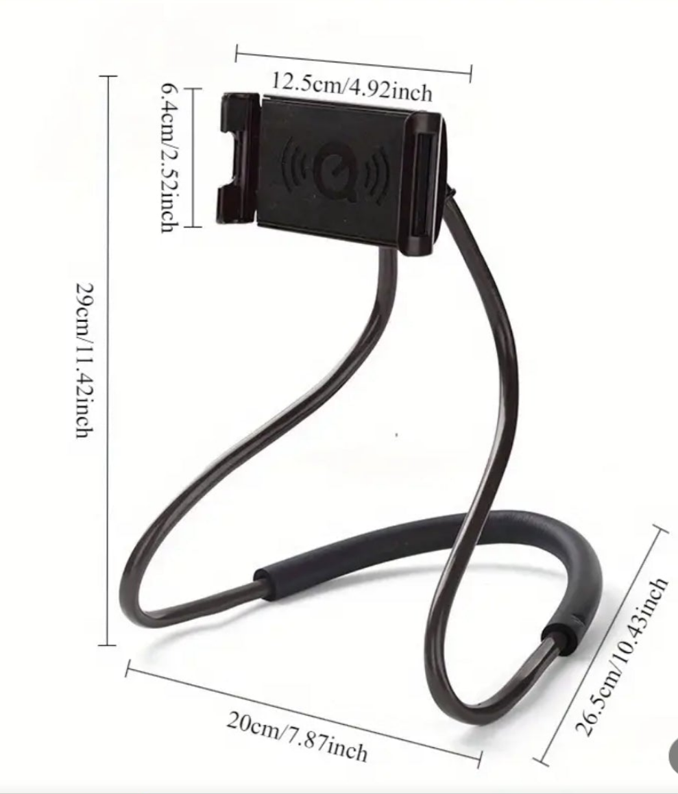 Phone holder 1 piece General New Multifunctional Creative Mobile Live Streaming Neck Stand Desktop Neck Hanging Cantilever Phone Stand material ABS
