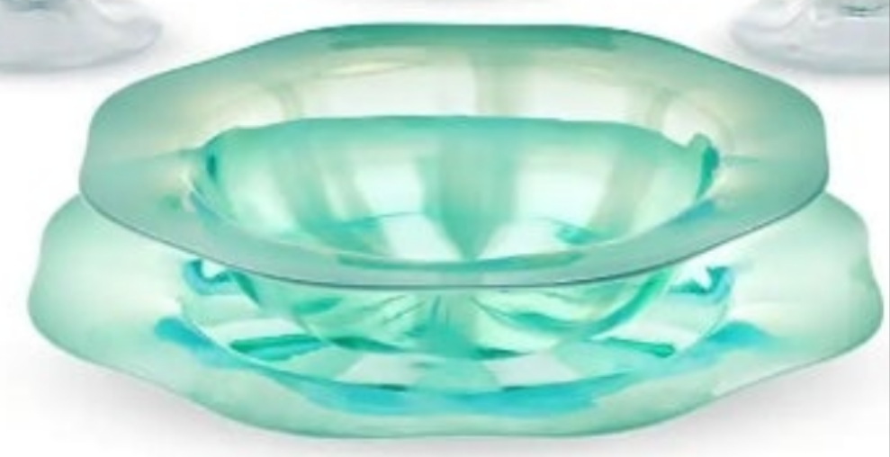 Louis Comfort Tiffany Pastel Favrile Glass Dinnerware 60 pieces