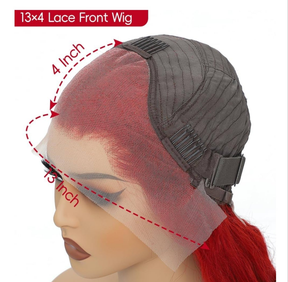 Red Lace Front Wigs Human Hair Pre Plucked 200% Density Red Wig Human Hair Body Wave Lace Front Wigs Human Hair 13x4 HD Lace Frontal Wig Colored Wigs Human Hair Glueless Wig 26 Inch
