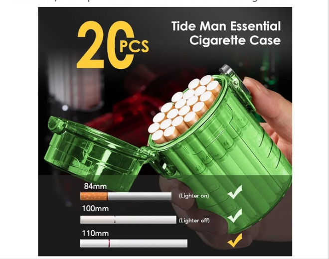 Storage Box, Joint Holder Case Smell Proof, Waterproof Airtight Container, Multipurpose Tobacco Pipe Bags for Outdoor,Waterproof Smell Proof Tobacco Storage Box